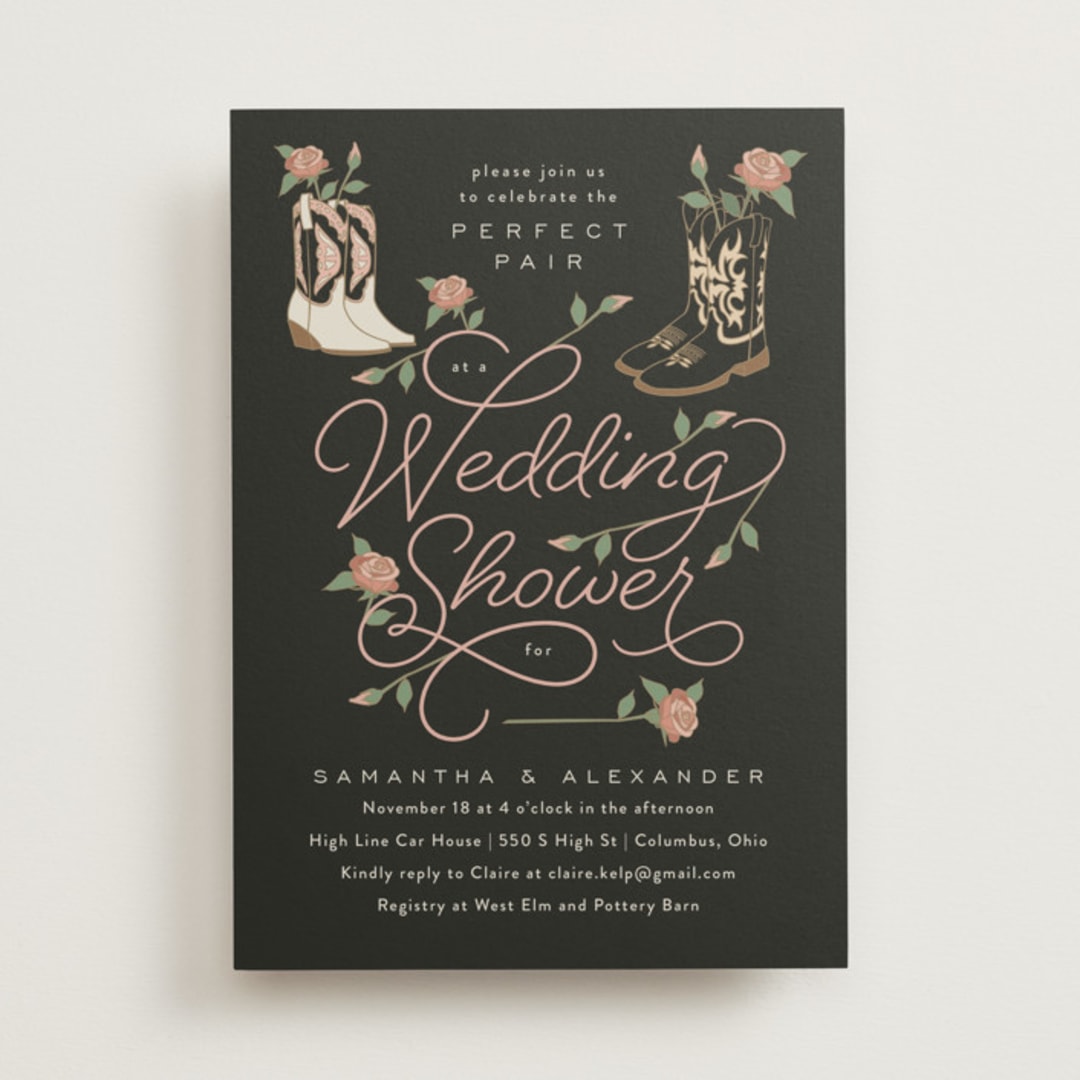 "Perfect Pair" - Bridal Shower Invitations in Cupcake by Heather Schertzer - Front