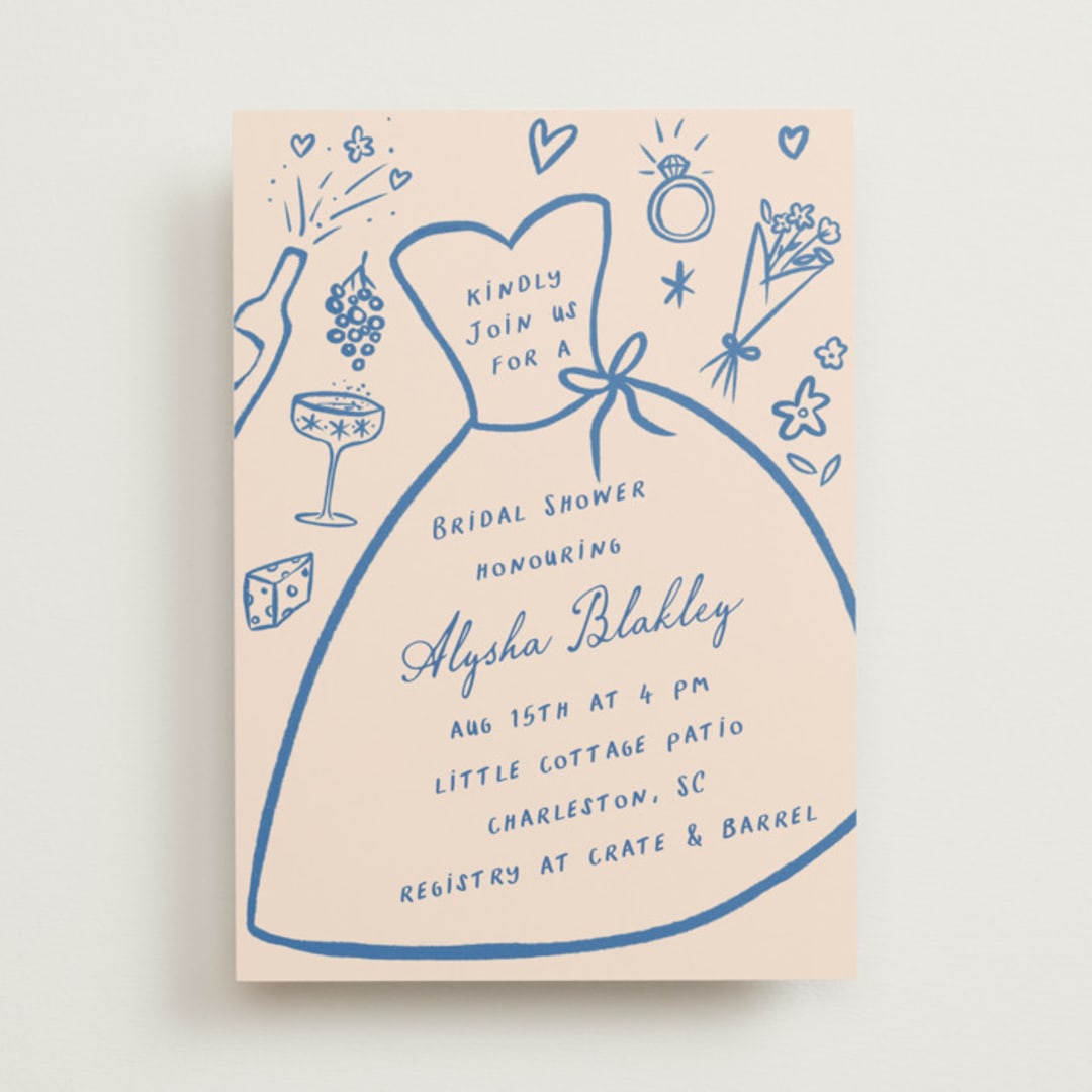 "chomchom" - Bridal Shower Invitations in Royal by chocomocacino - Front