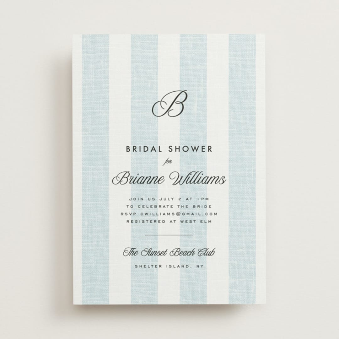 "Coastal" - Bridal Shower Invitations in Oceanside by Kelly Schmidt - Front