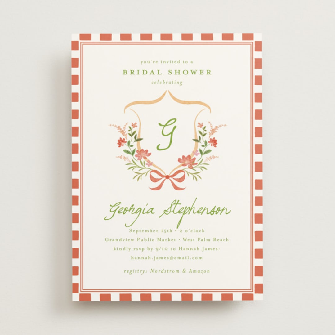 "Grandview" - Bridal Shower Invitations in Sunset by Melanie Kosuge - Front