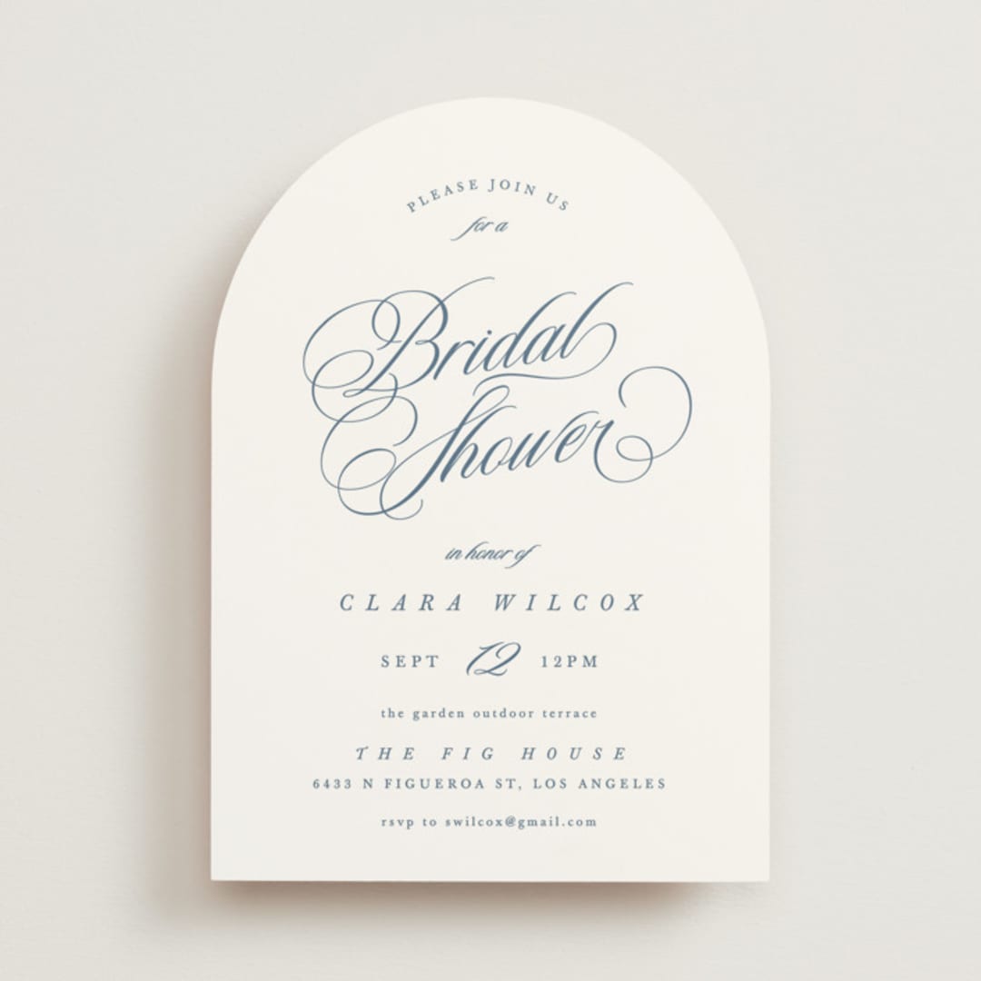 "Clara" - Bridal Shower Invitations in Coastal by Kelly Schmidt - Front