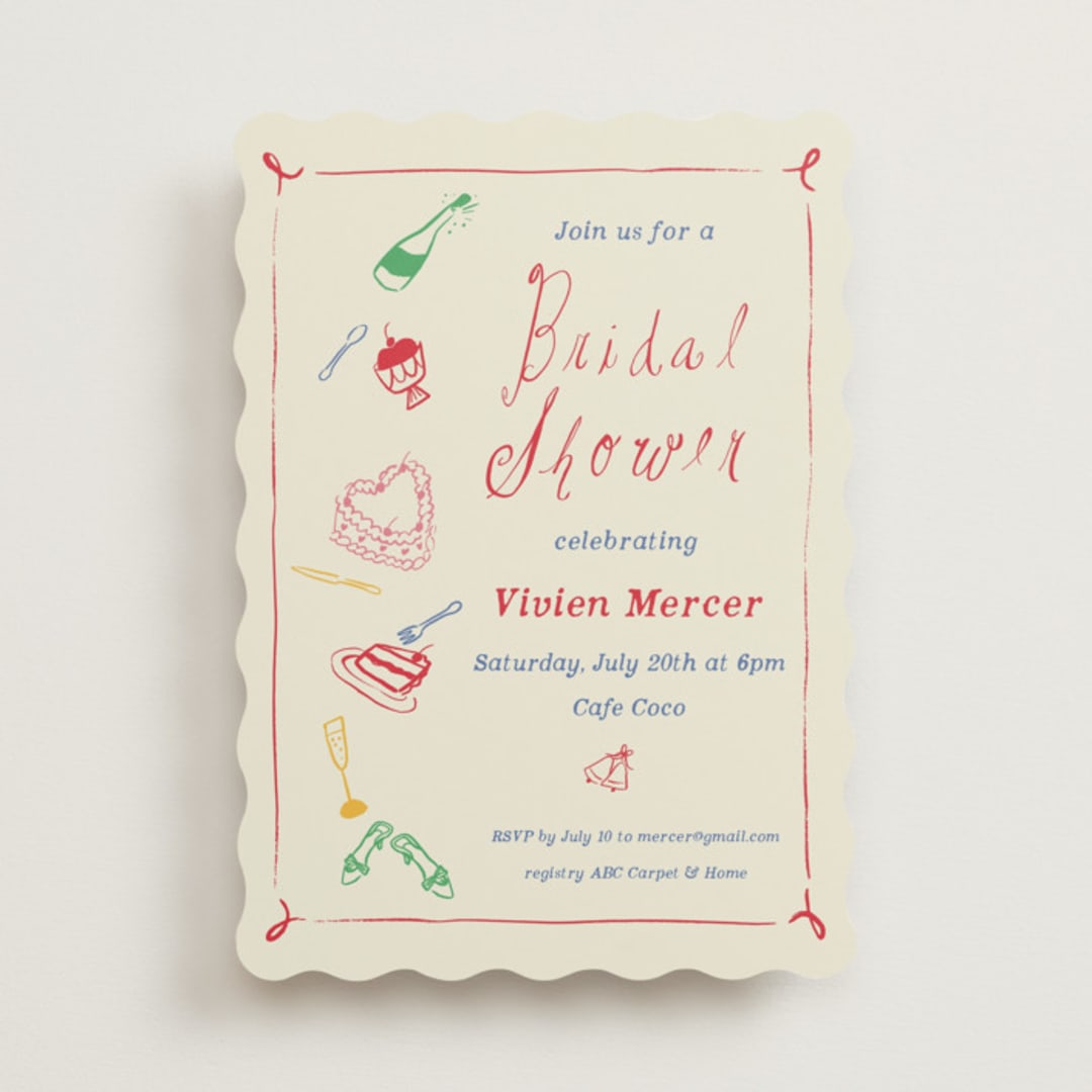 "Heights of Love" - Bridal Shower Invitations in Fruitcake by Sarah Rosenthal - Front