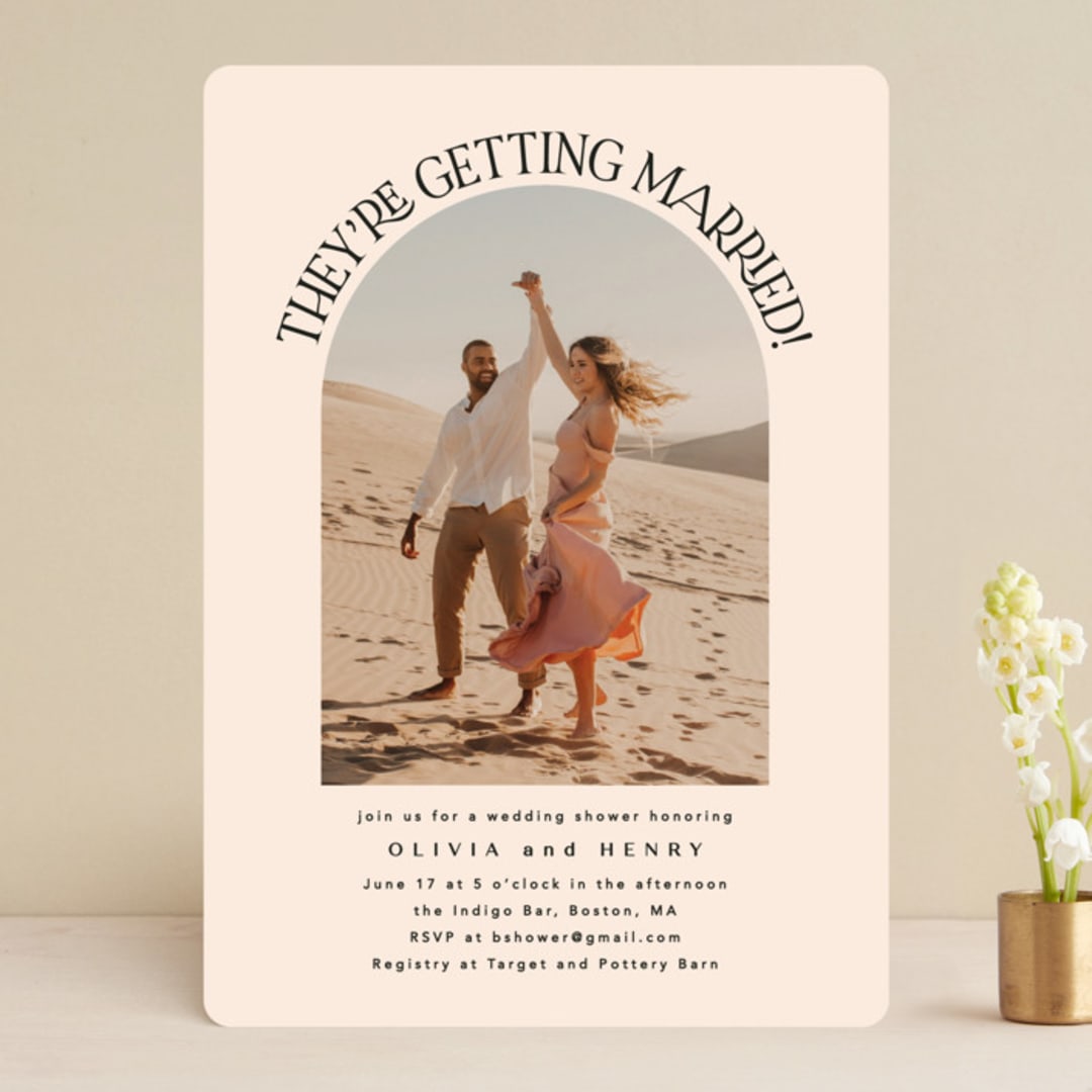 "Shower arch" - Bridal Shower Invitations in Desert by Creo Study - Front