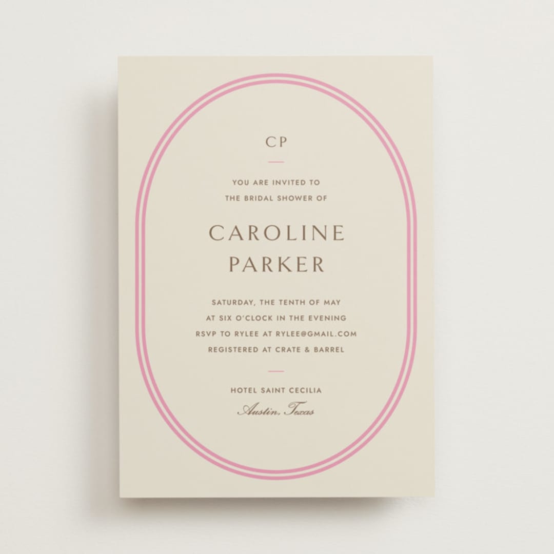 "Bocce" - Bridal Shower Invitations in Fragola by Megan Davis - Front