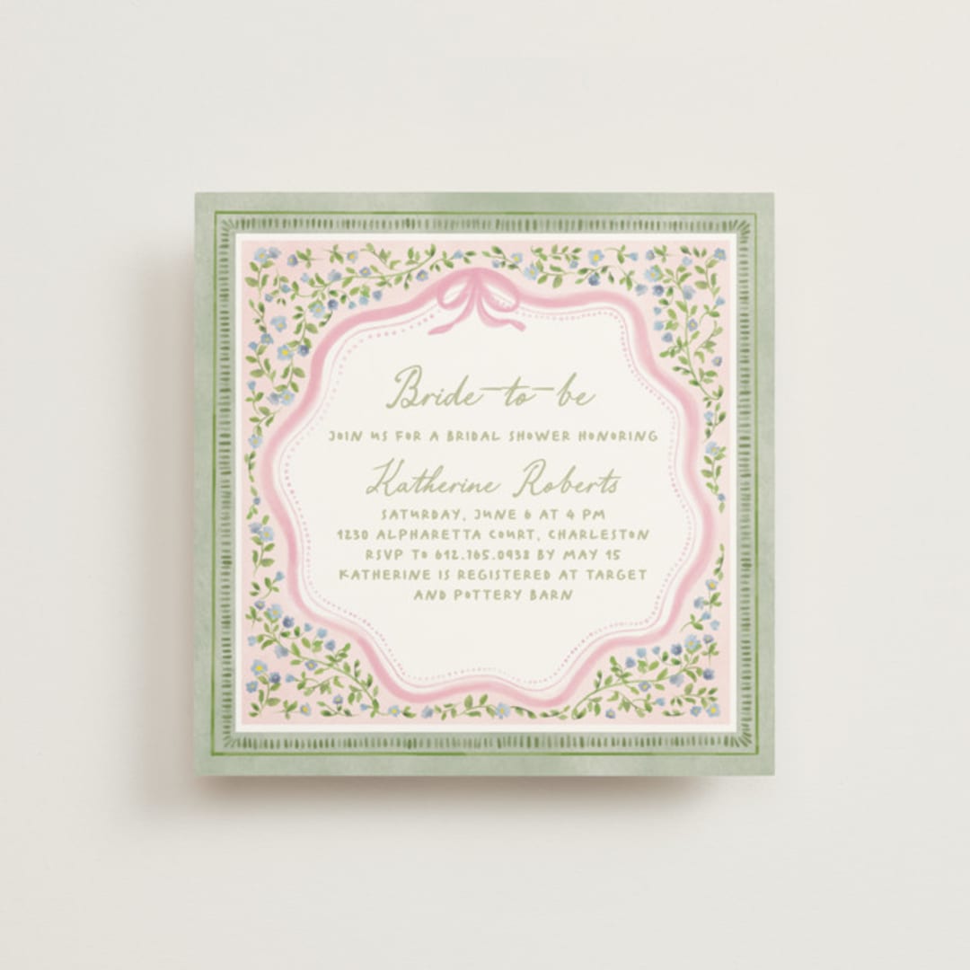 "Bride to Be" - Bridal Shower Invitations in Garden Glory by Creo Study - Front