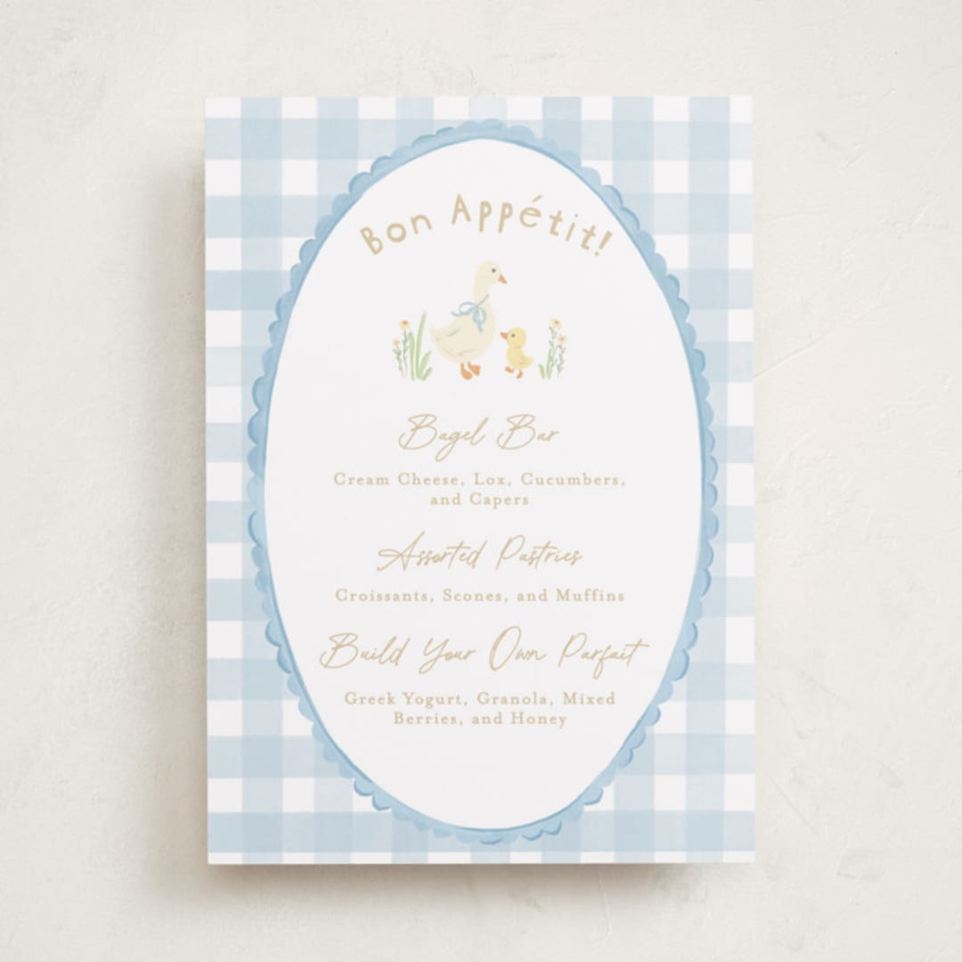 "Vintage goose" - Baby Shower Bar Signs in Sky by Creo Study - Front