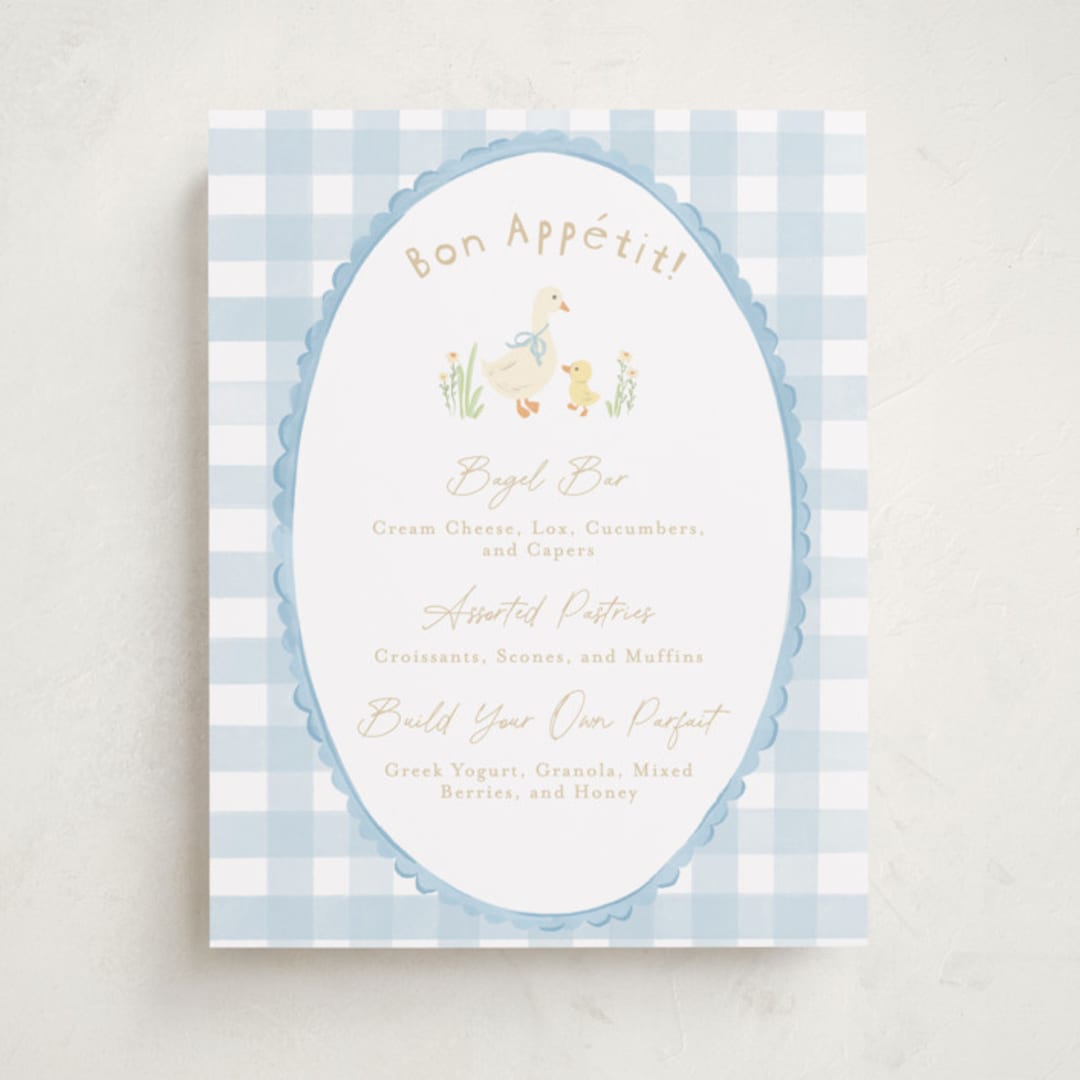 "Vintage goose" - Baby Shower Bar Signs in Sky by Creo Study - Front