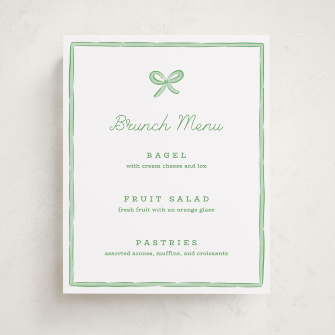 "Polka Dot Frame" - Baby Shower Bar Signs in Strawberry by Erin German - Front