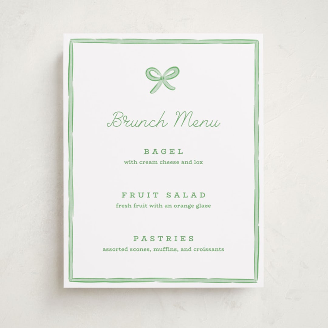"Polka Dot Frame" - Baby Shower Bar Signs in Strawberry by Erin German - Front