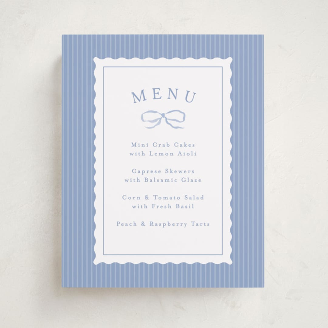 "Dorothy" - Baby Shower Bar Signs in Cornflower by Erin L. Wilson - Front