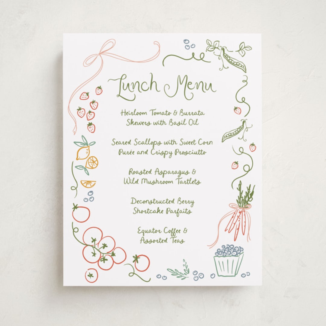 "Locally Grown Sketch" - Baby Shower Bar Signs in Meadow by Jenna Holcomb - Front