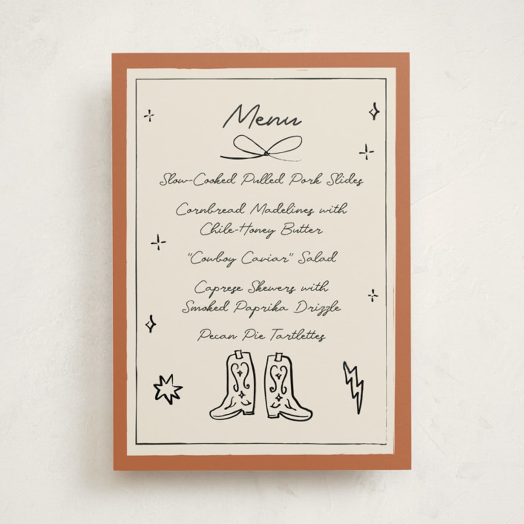 "El Ranchero" - Baby Shower Bar Signs in Rust by Ani Somi - Front