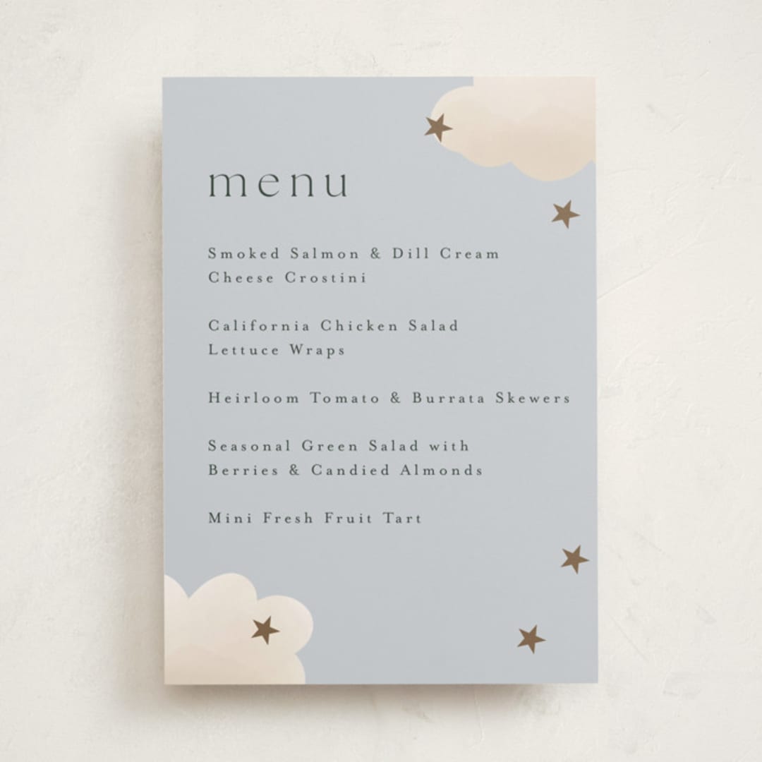 "Twinkle Twinkle" - Baby Shower Bar Signs in Sky by Joyce Pinheiro - Front