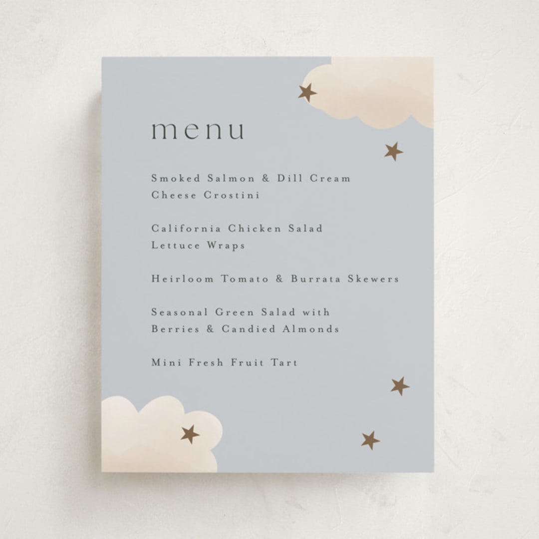 "Twinkle Twinkle" - Baby Shower Bar Signs in Sky by Joyce Pinheiro - Front