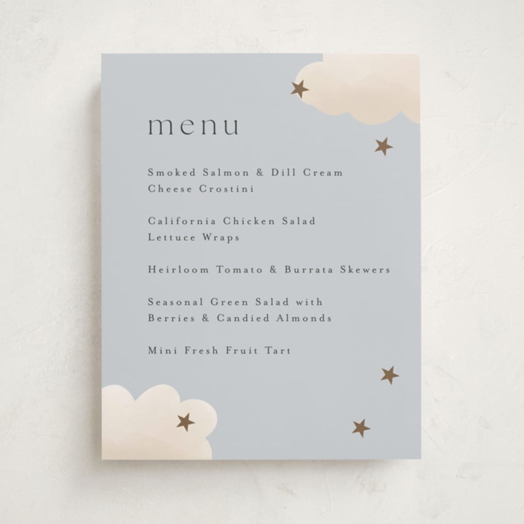 "Twinkle Twinkle" - Baby Shower Bar Signs in Sky by Joyce Pinheiro - Front