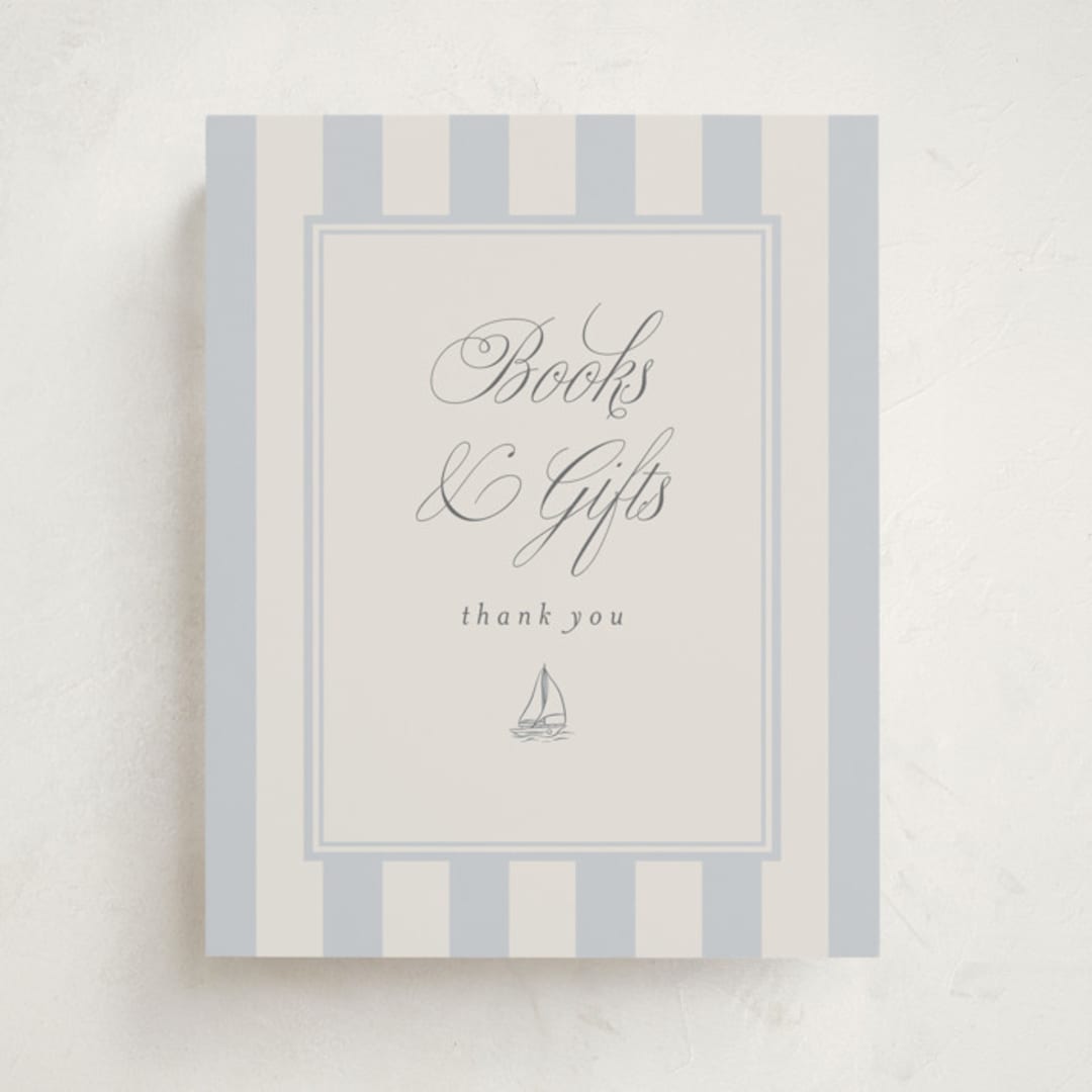 "On Board" - Baby Shower Party Signs in Sailor by Stephanie Hawkes - Front