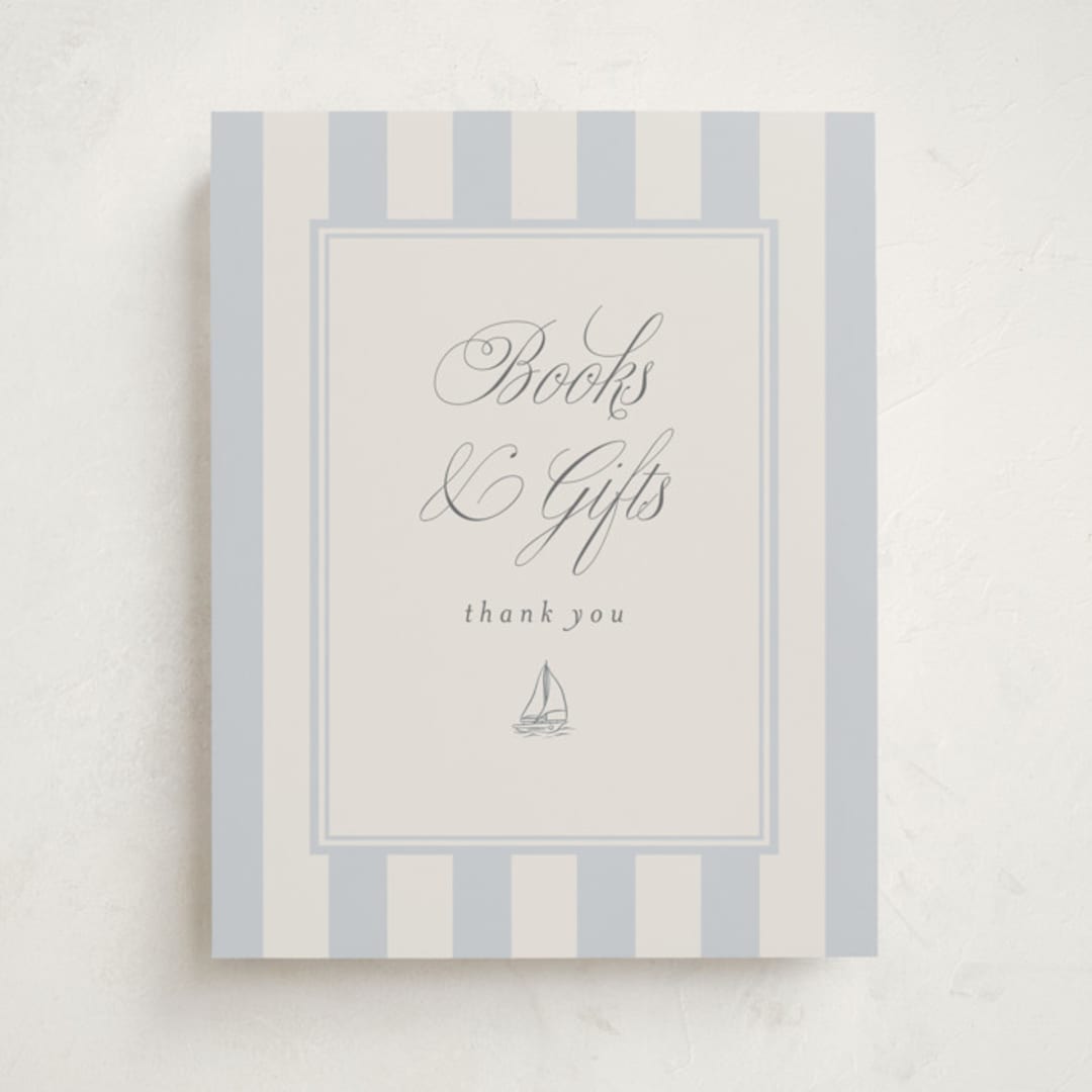 "On Board" - Baby Shower Party Signs in Sailor by Stephanie Hawkes - Front