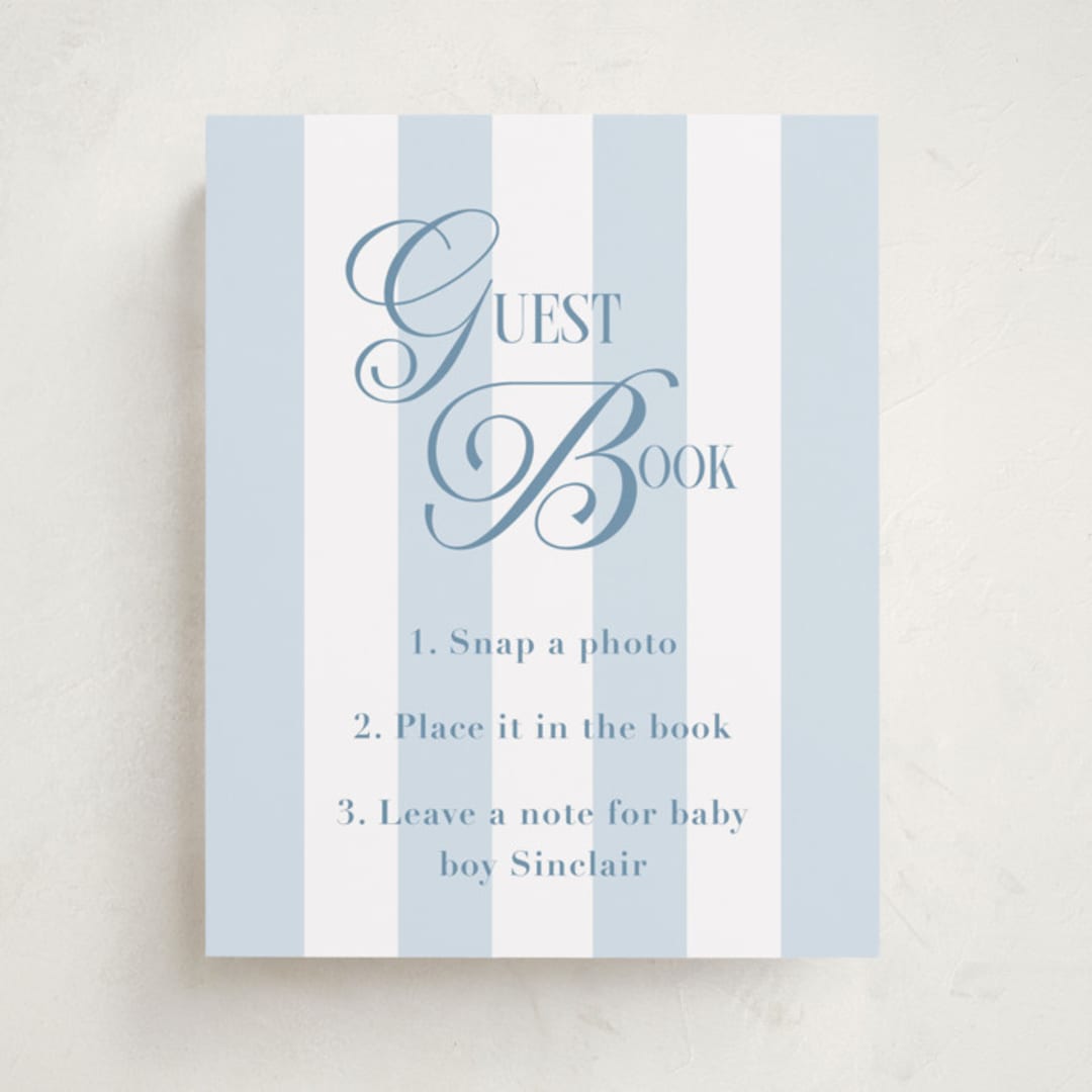 "Oh Boy!" - Baby Shower Party Signs in Bluebonnet by Laura Hankins - Front