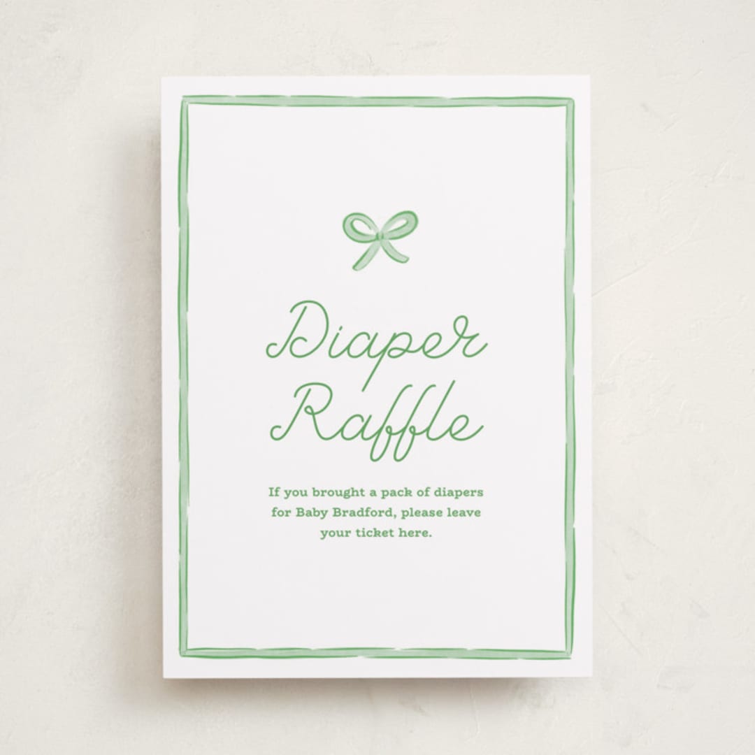 "Polka Dot Frame" - Baby Shower Party Signs in Strawberry by Erin German - Front