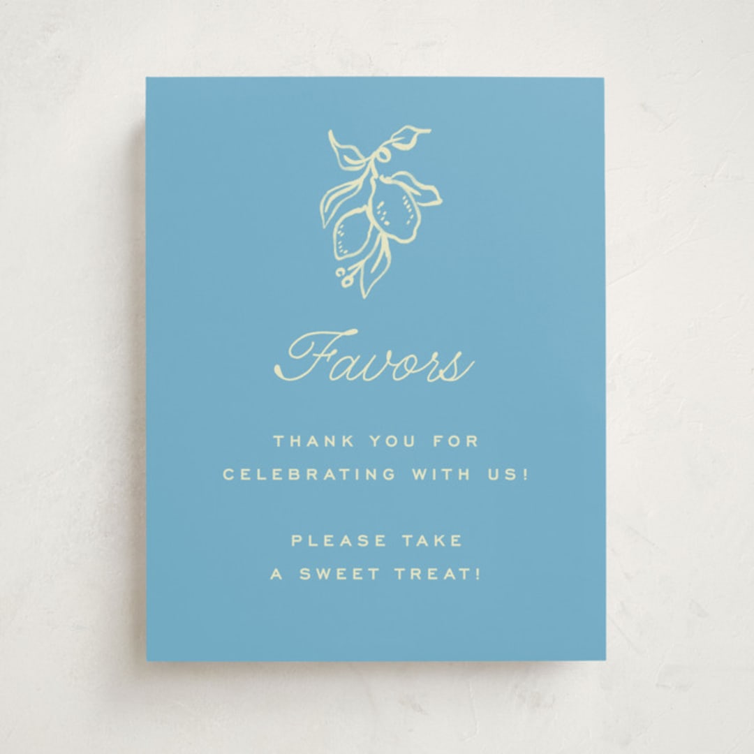 "Ciao Baby" - Baby Shower Party Signs in Lemonade by Pati Cascino - Front