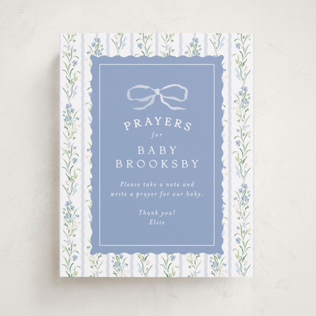 "Dorothy" - Baby Shower Party Signs in Cornflower by Erin L. Wilson - Front