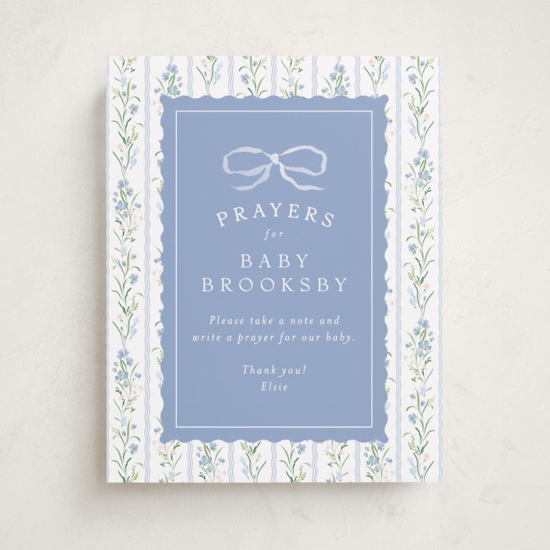 "Dorothy" - Baby Shower Party Signs in Cornflower by Erin L. Wilson - Front