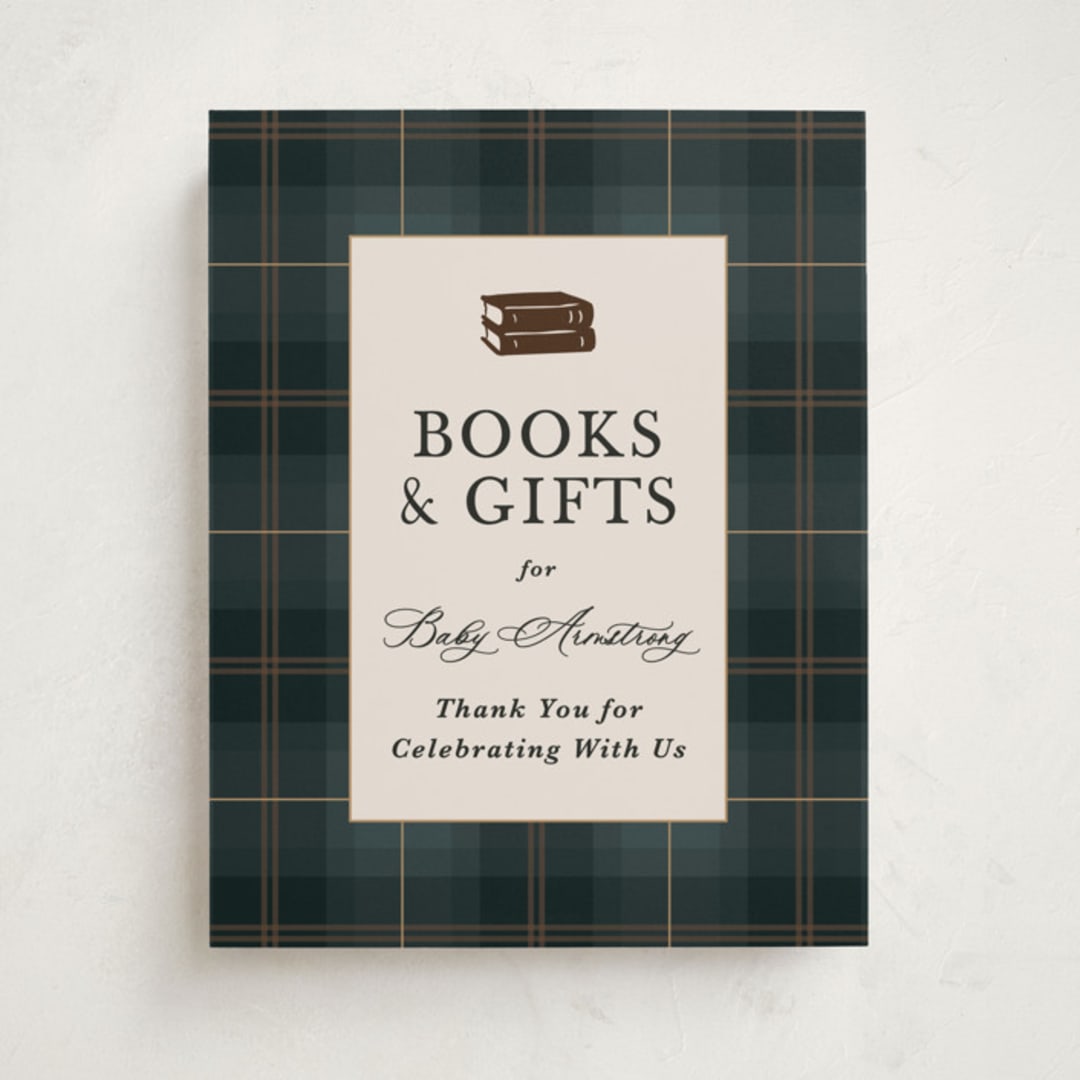 "Wesley" - Baby Shower Party Signs in Juniper by Kate Ahn - Front