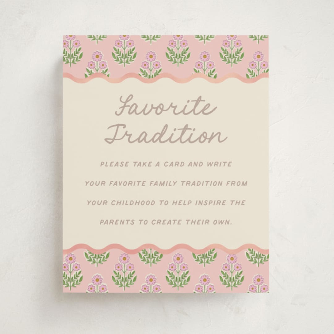 "Botanical maximalism" - Baby Shower Party Signs in Poppy by Creo Study - Front