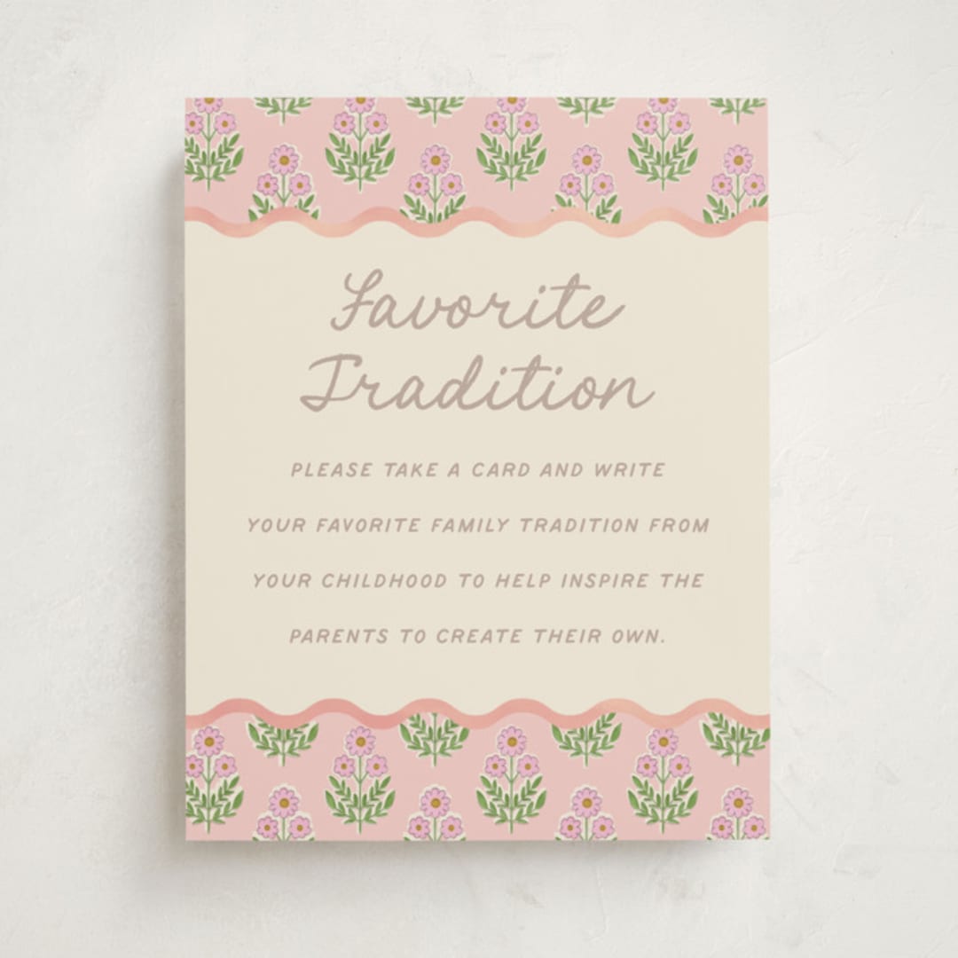 "Botanical maximalism" - Baby Shower Party Signs in Poppy by Creo Study - Front