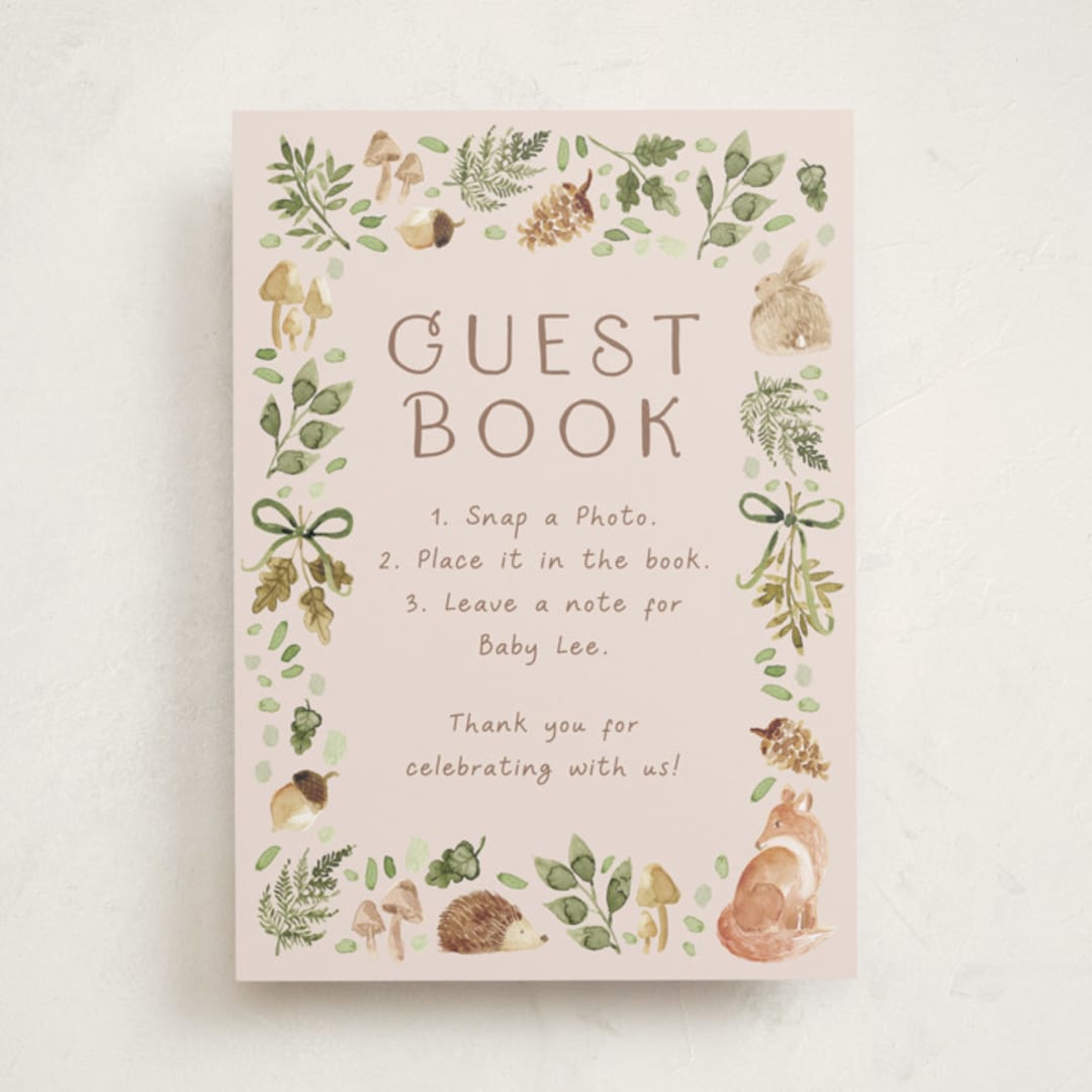 "Forest Baby Shower" - Baby Shower Party Signs in Sand by frau brandt - Front
