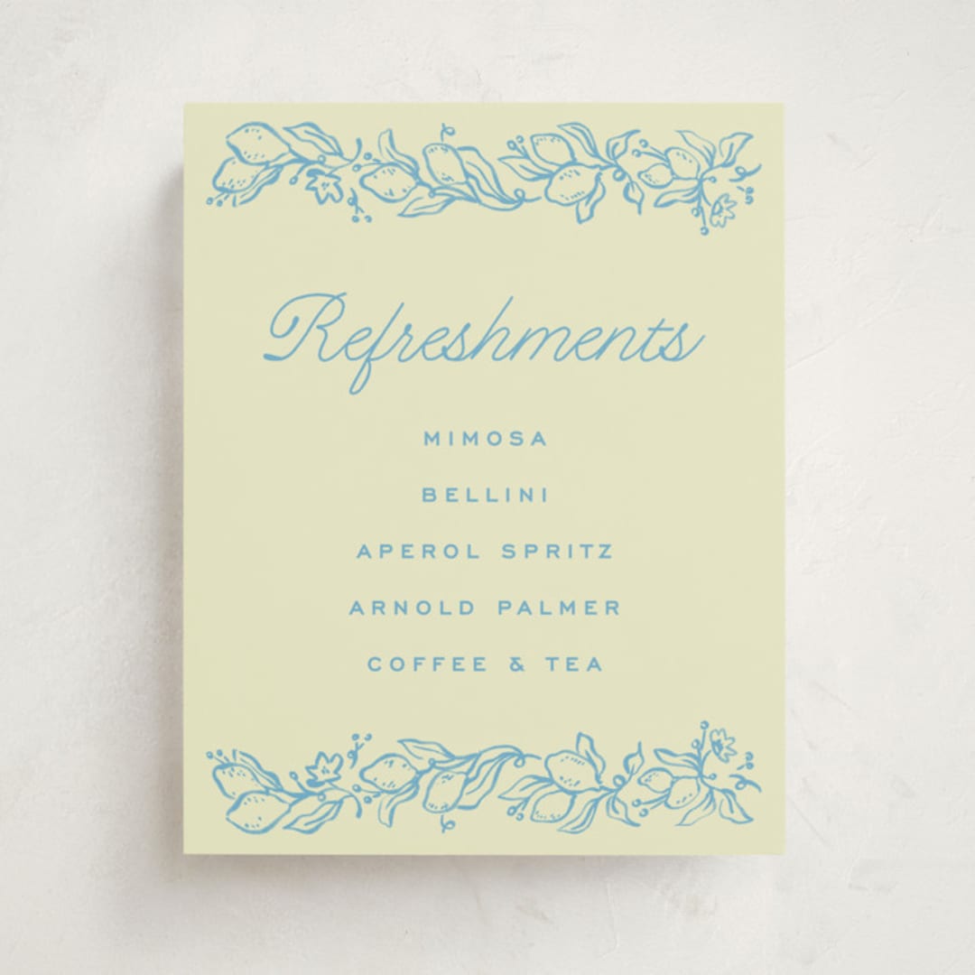 "Ciao Baby" - Baby Shower Party Signs in Lemonade by Pati Cascino - Front