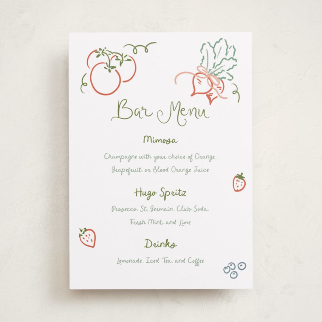 "Locally Grown Sketch" - Baby Shower Party Signs in Meadow by Jenna Holcomb - Front