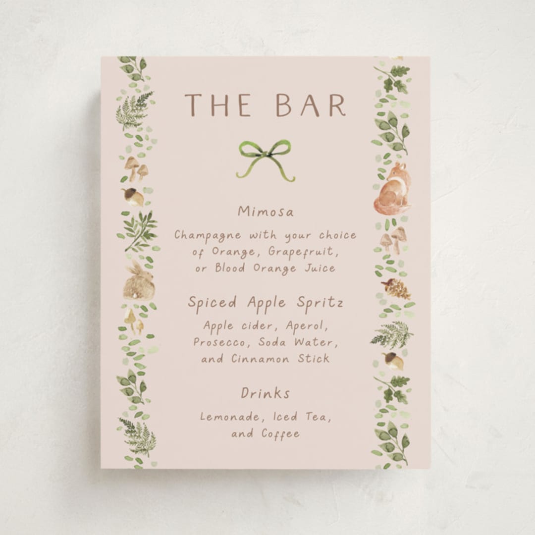 "Forest Baby Shower" - Baby Shower Party Signs in Sand by frau brandt - Front