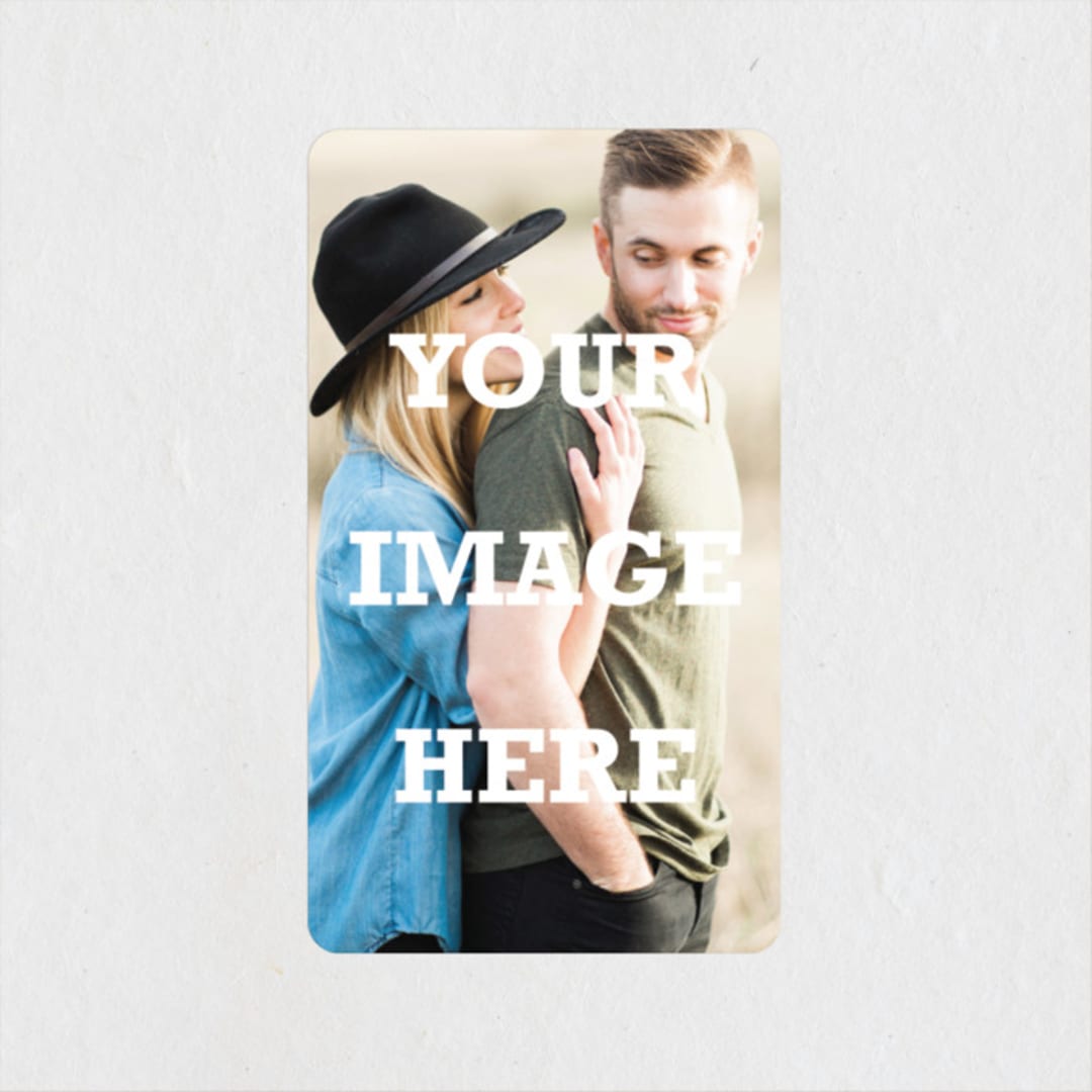"The Big Picture" - Bridal Shower Favor Stickers in Ivory by Minted - Front
