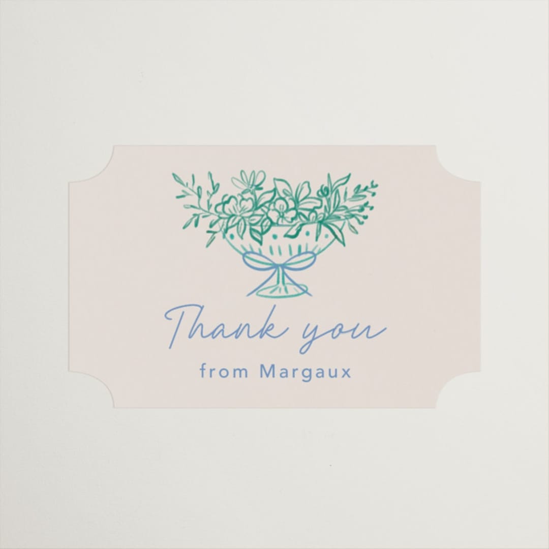 "Dining" - Bridal Shower Favor Stickers in Pastel by Elly - Front