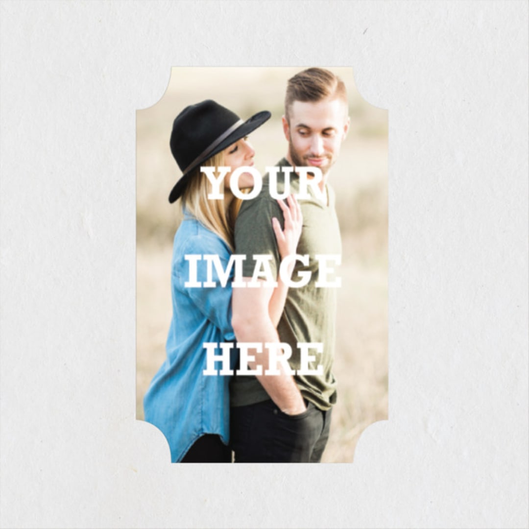 "The Big Picture" - Bridal Shower Favor Stickers in Ivory by Minted - Front