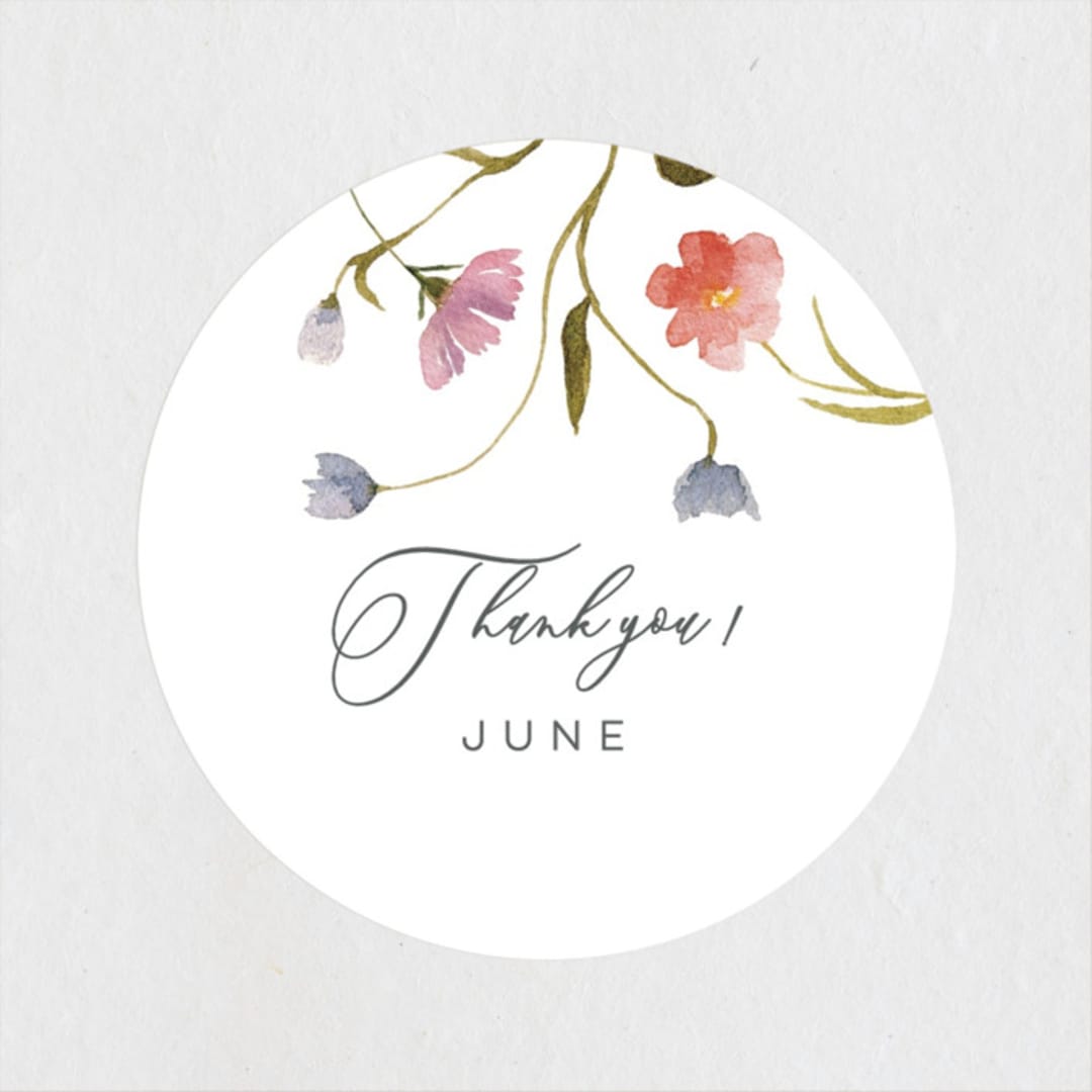 "Untied" - Bridal Shower Favor Stickers in Sherbert by Erin Hodges - Front