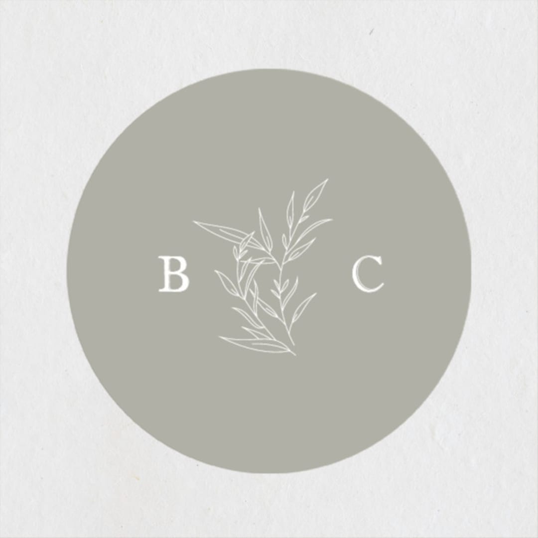 "Initial" - Bridal Shower Favor Stickers in Pearl by Jennifer Postorino - Front