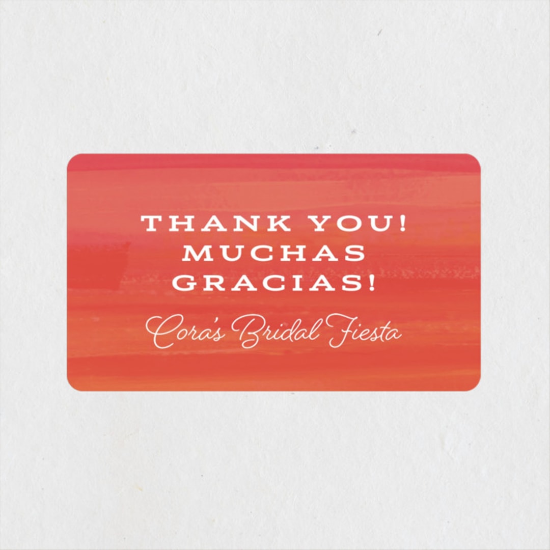 "Bridal Fiesta" - Bridal Shower Favor Stickers in Aqua by Laura Moyer - Front