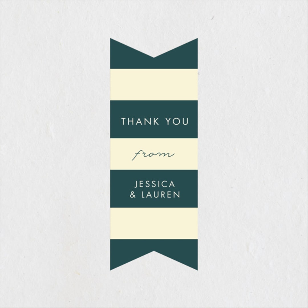 "Sweet Citrus" - Bridal Shower Favor Stickers in Navy by Heather Cairl - Front