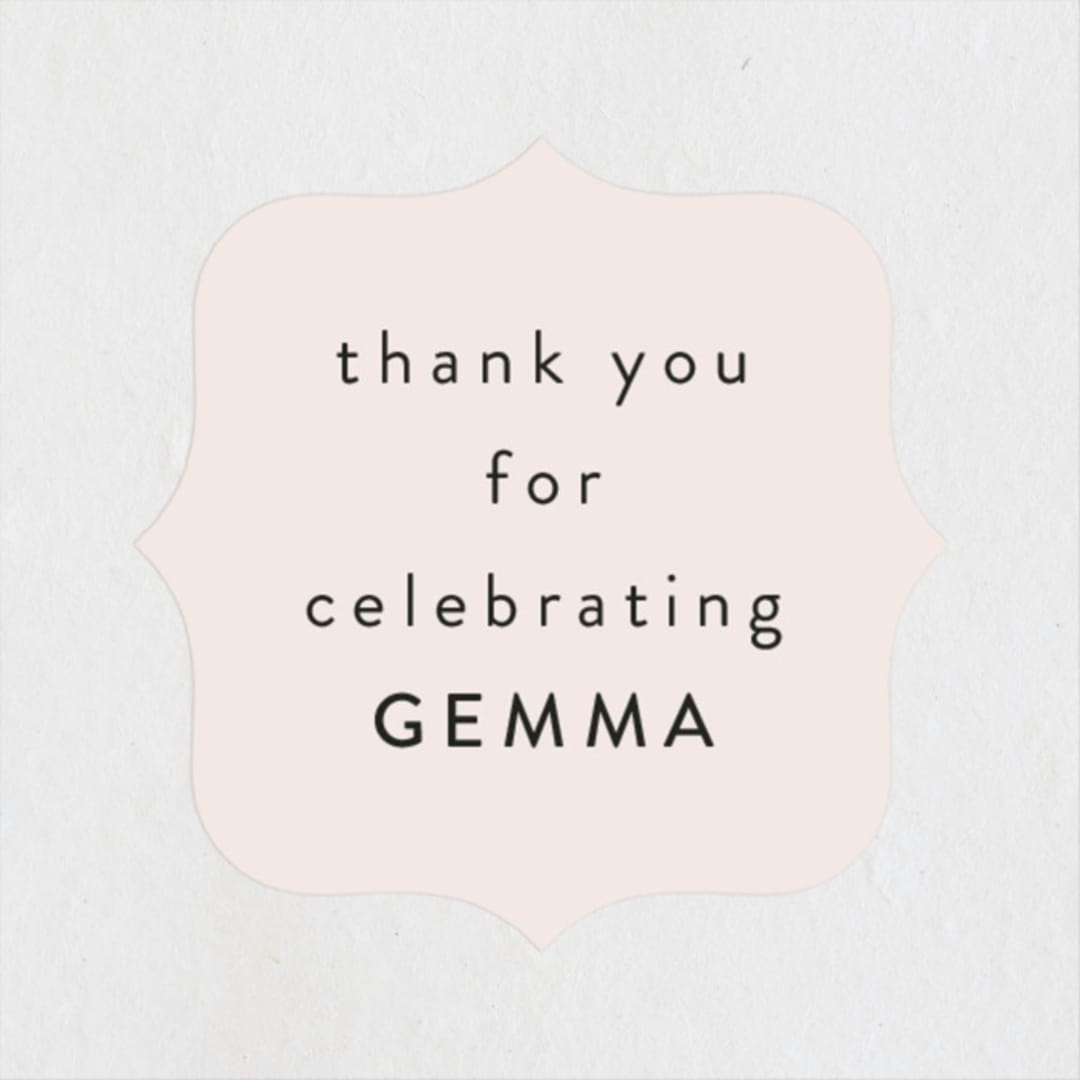 "Brunch for the bride" - Bridal Shower Favor Stickers in Blush by Lea Delaveris - Front
