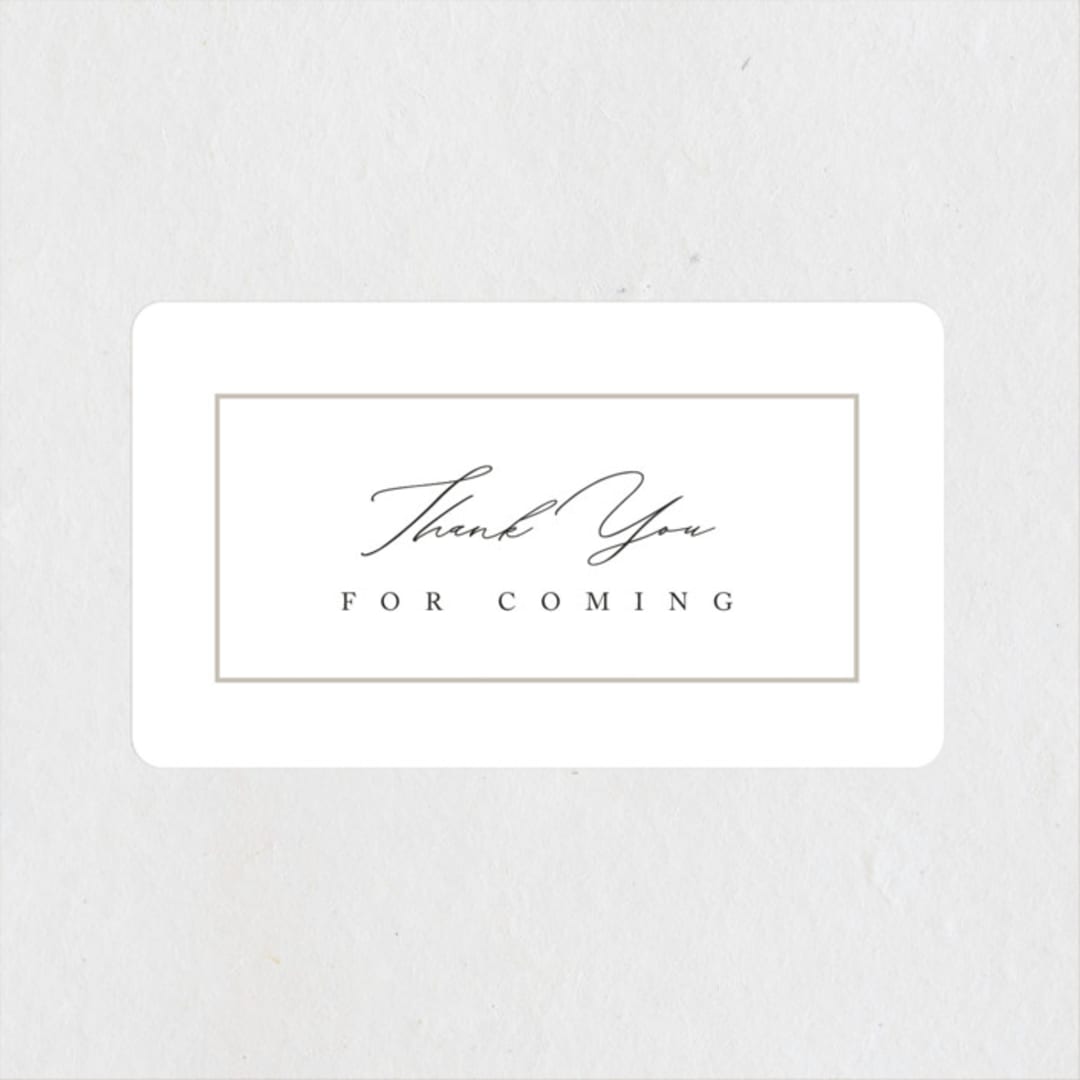 "Gilded Border" - Bridal Shower Favor Stickers in Silk by Kelly Schmidt - Front