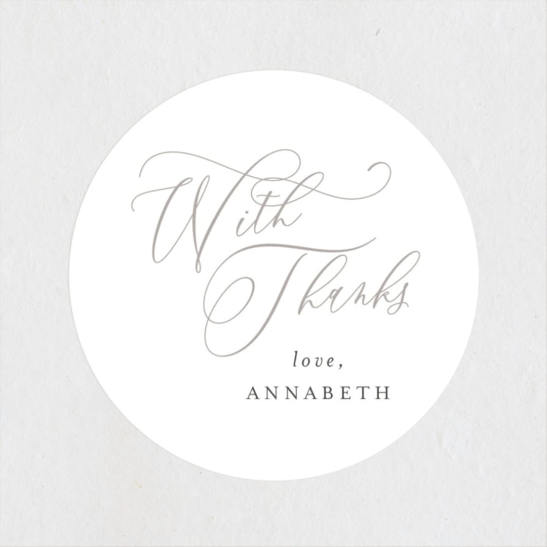 "Posh" - Bridal Shower Favor Stickers in Waterlily by Melanie Kosuge - Front