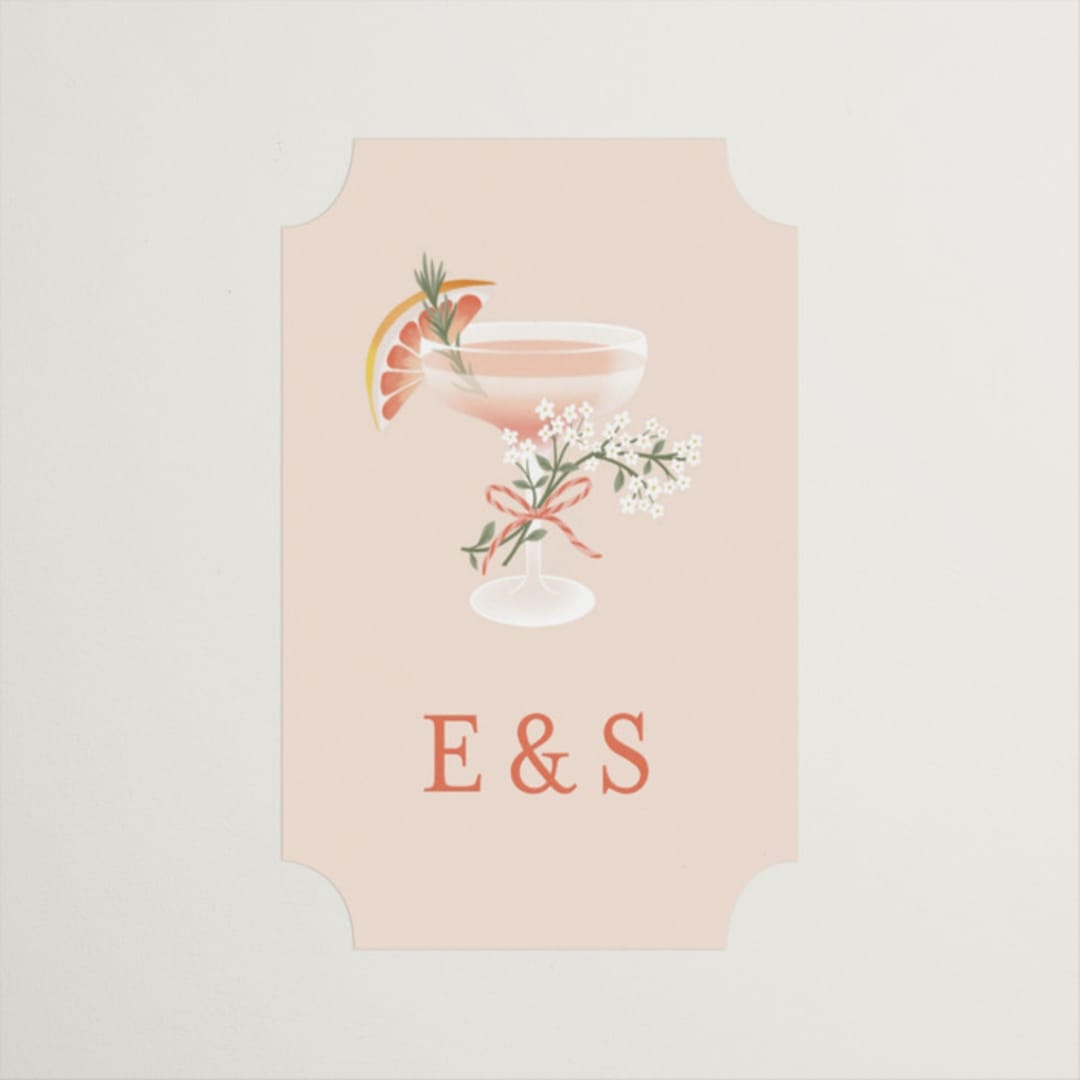 "pamplemousse" - Bridal Shower Favor Stickers in Agrume by Jamie Alexander - Front