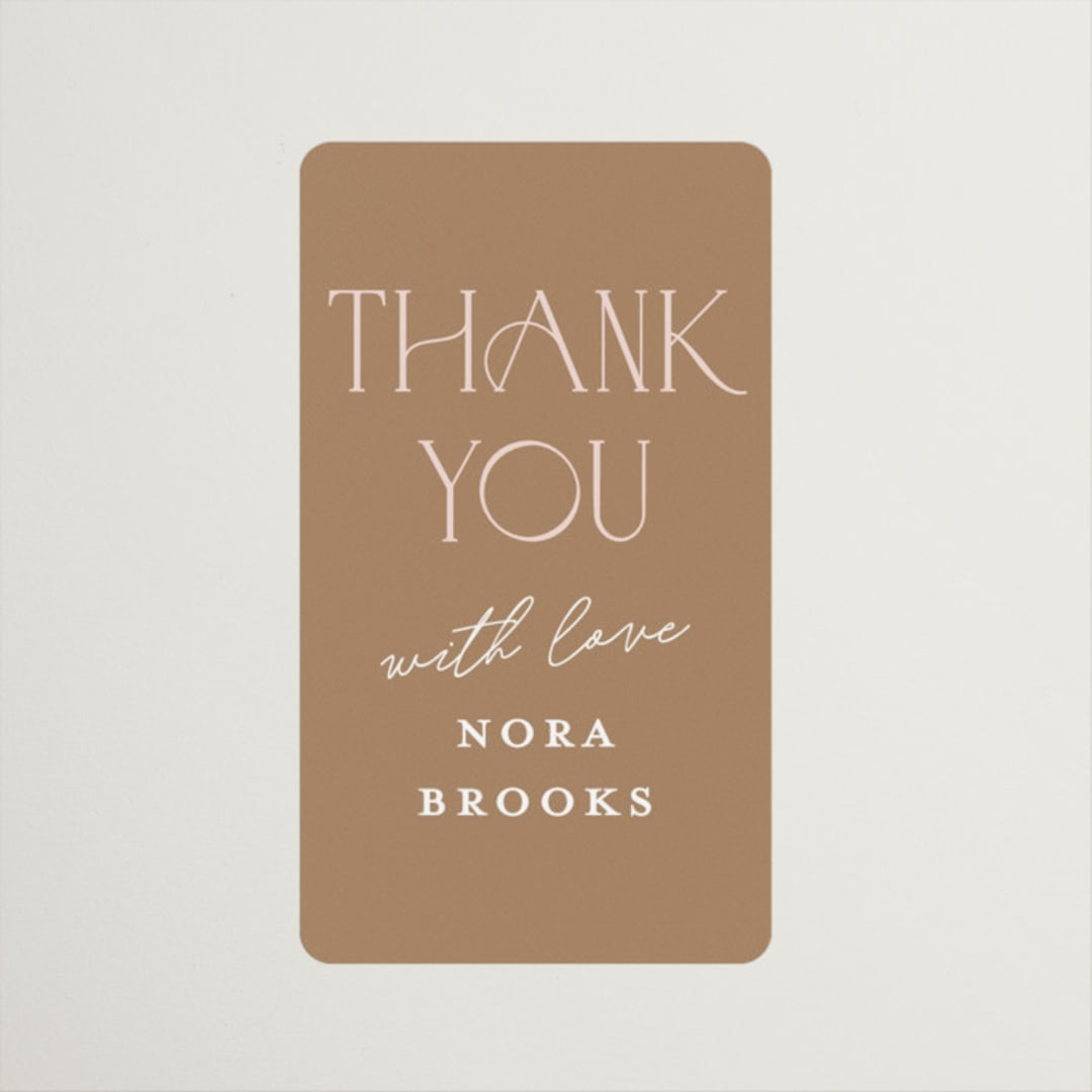 "Pretty in Pink" - Bridal Shower Favor Stickers in Wildflower by Pixel and Hank - Front