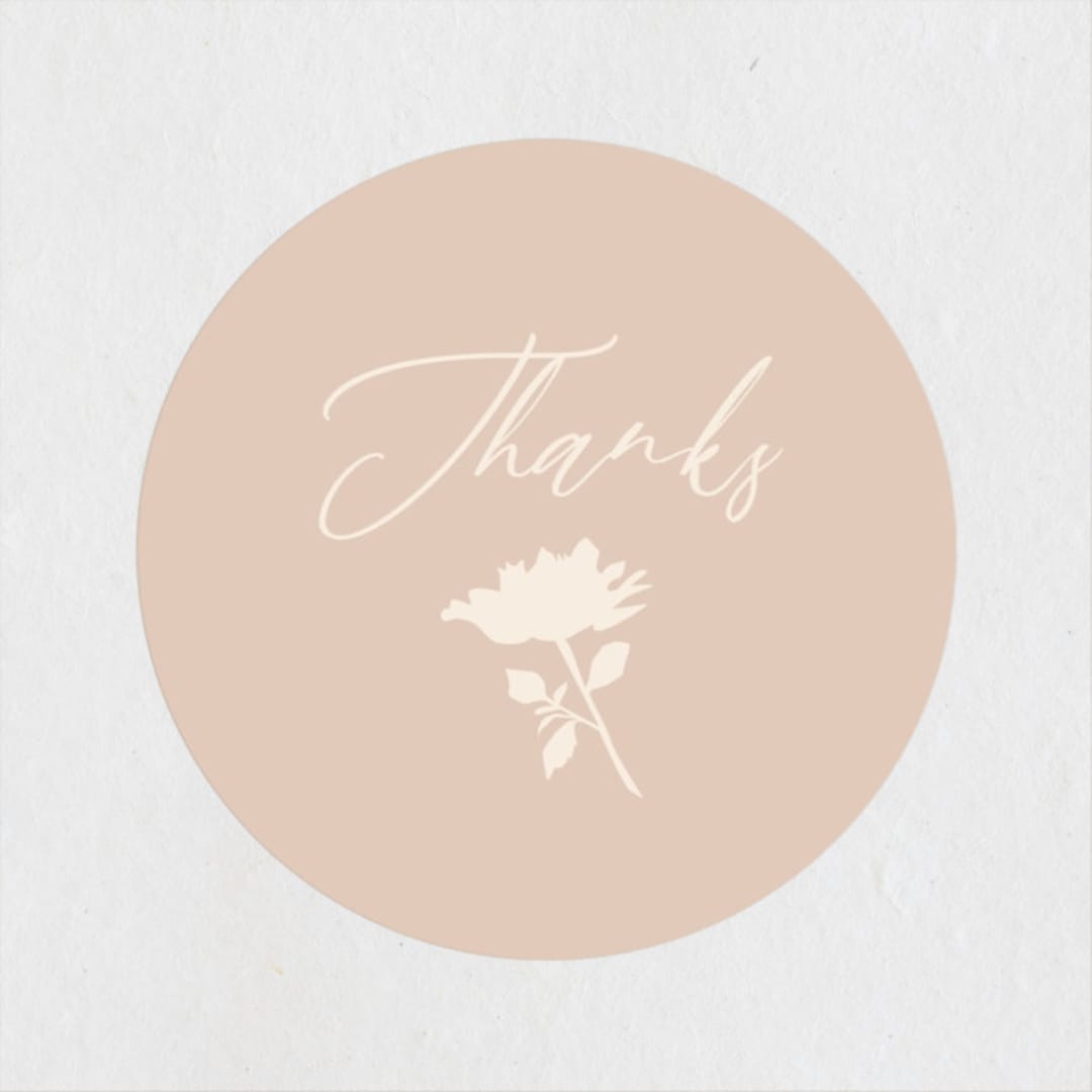 "Silhouette" - Bridal Shower Favor Stickers in Meadow by Owl and Toad - Front