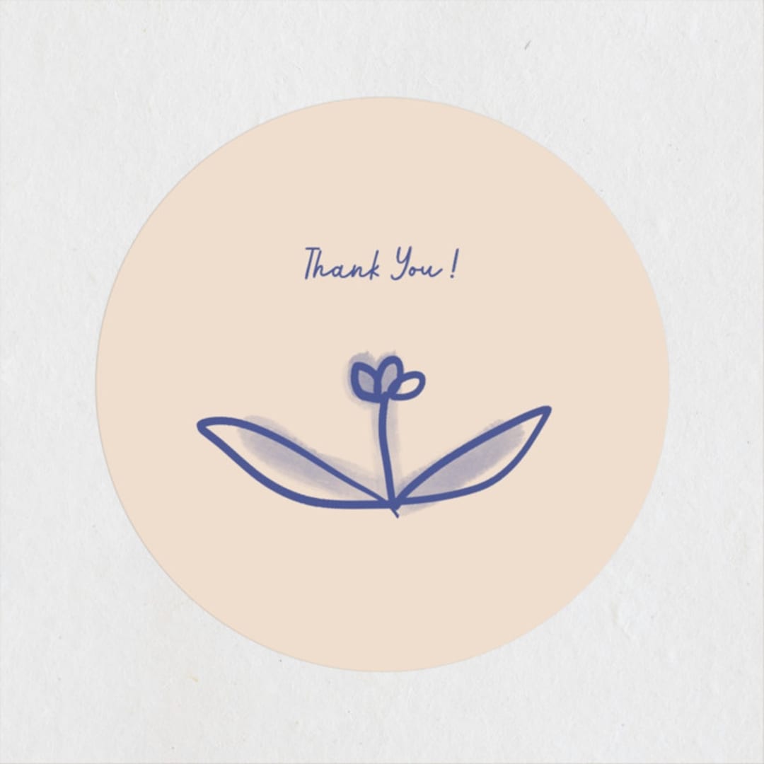 "Floreal" - Bridal Shower Favor Stickers in Nude by Ani Somi - Front