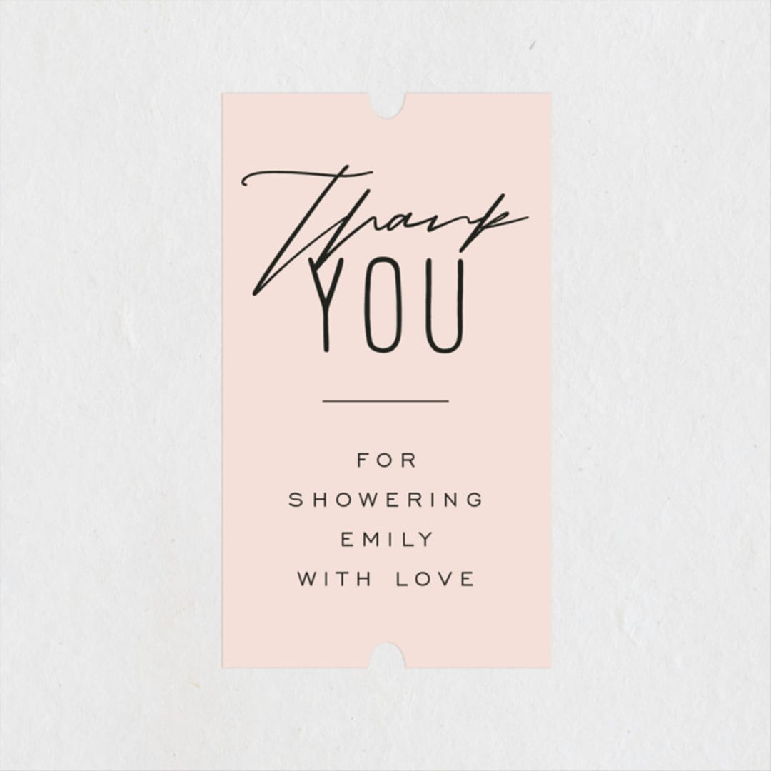 "Bubbly Brunch" - Bridal Shower Favor Stickers in Blush by Michelle Taylor - Front