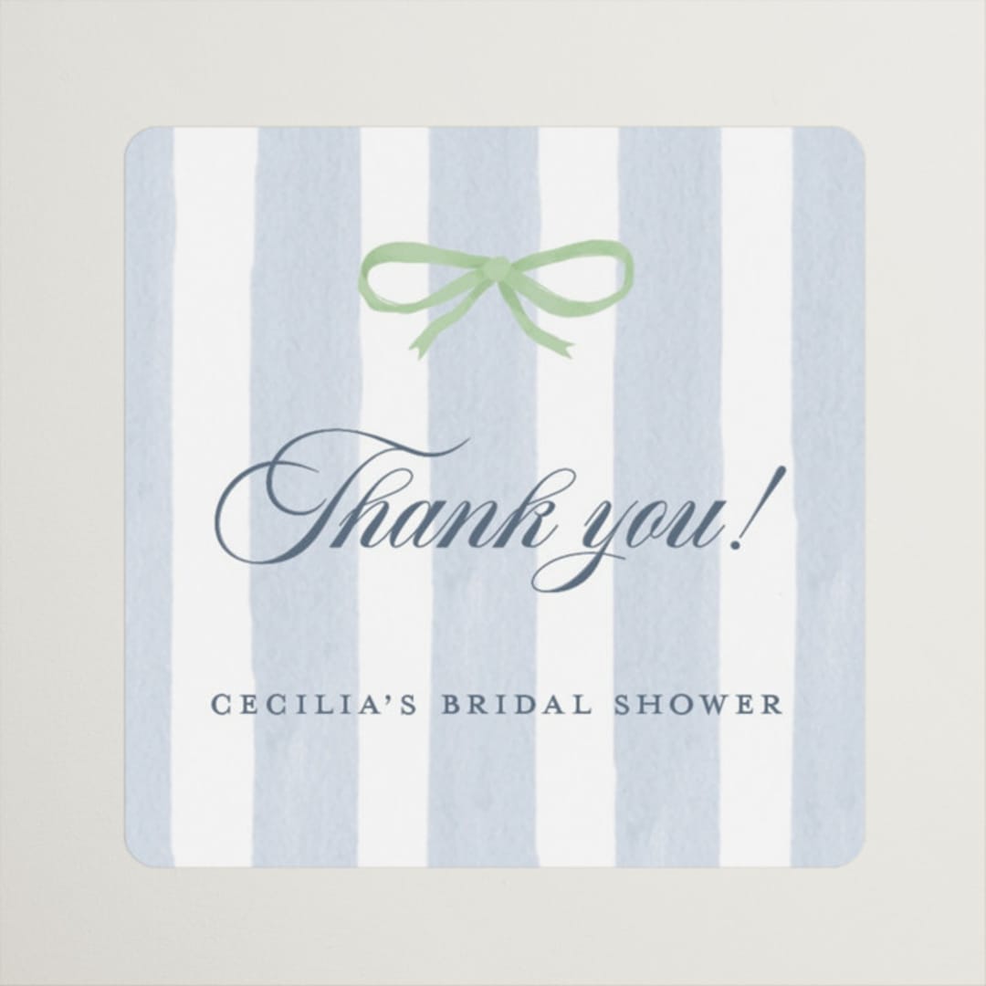 "Celina" - Bridal Shower Favor Stickers in Mint by Pati Cascino - Front