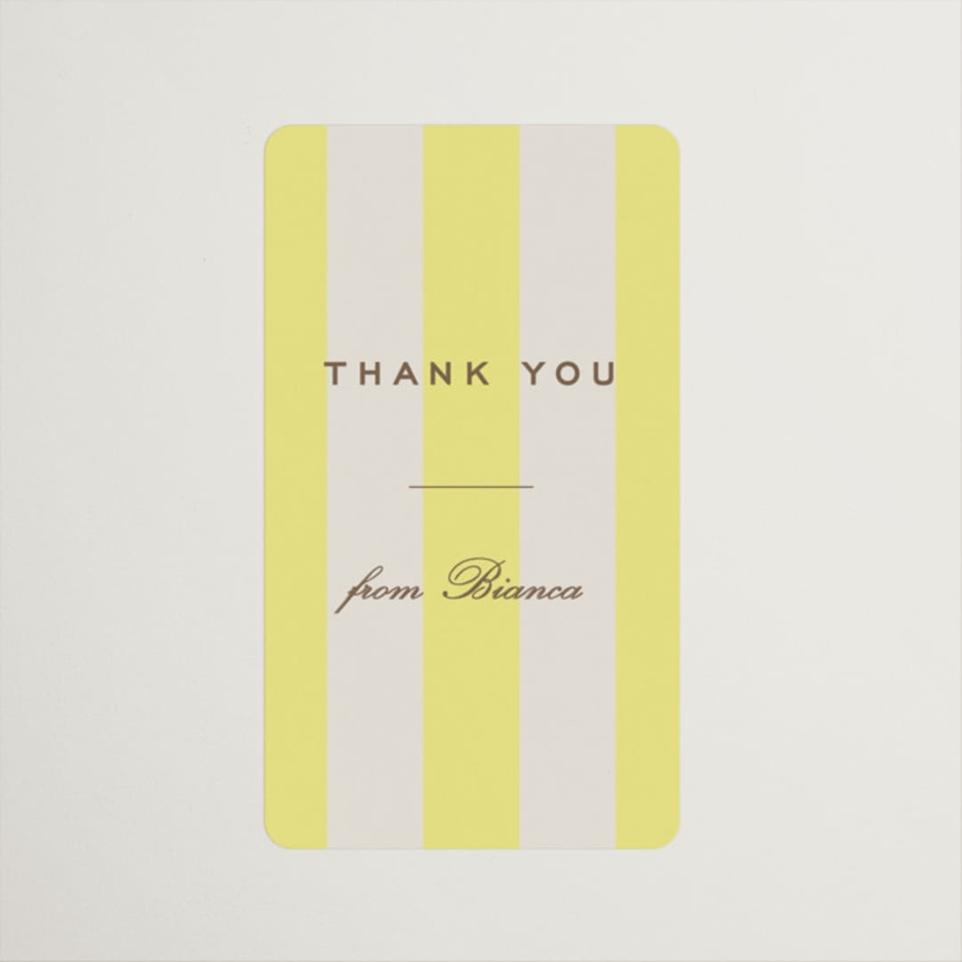 "Campania" - Bridal Shower Favor Stickers in Limone by Megan Davis - Front